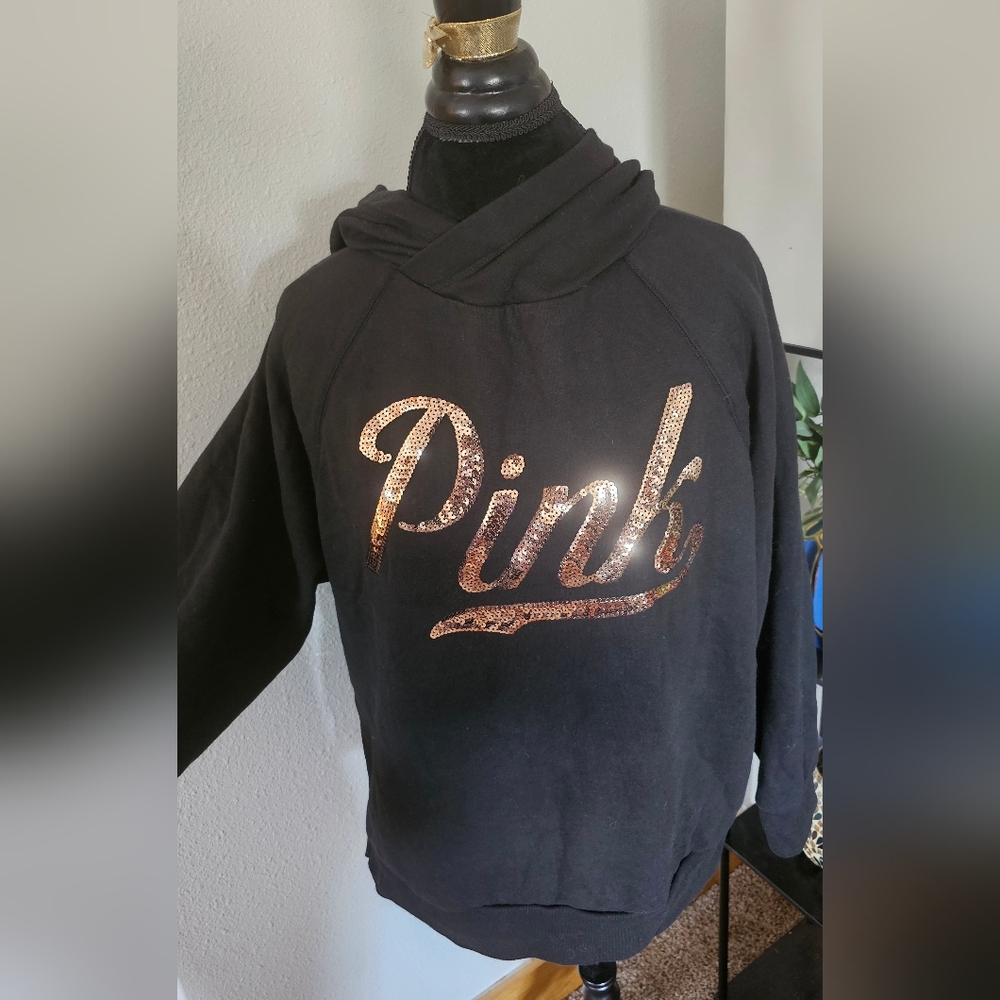 Black And Gold Sparkly PINK Hoodie